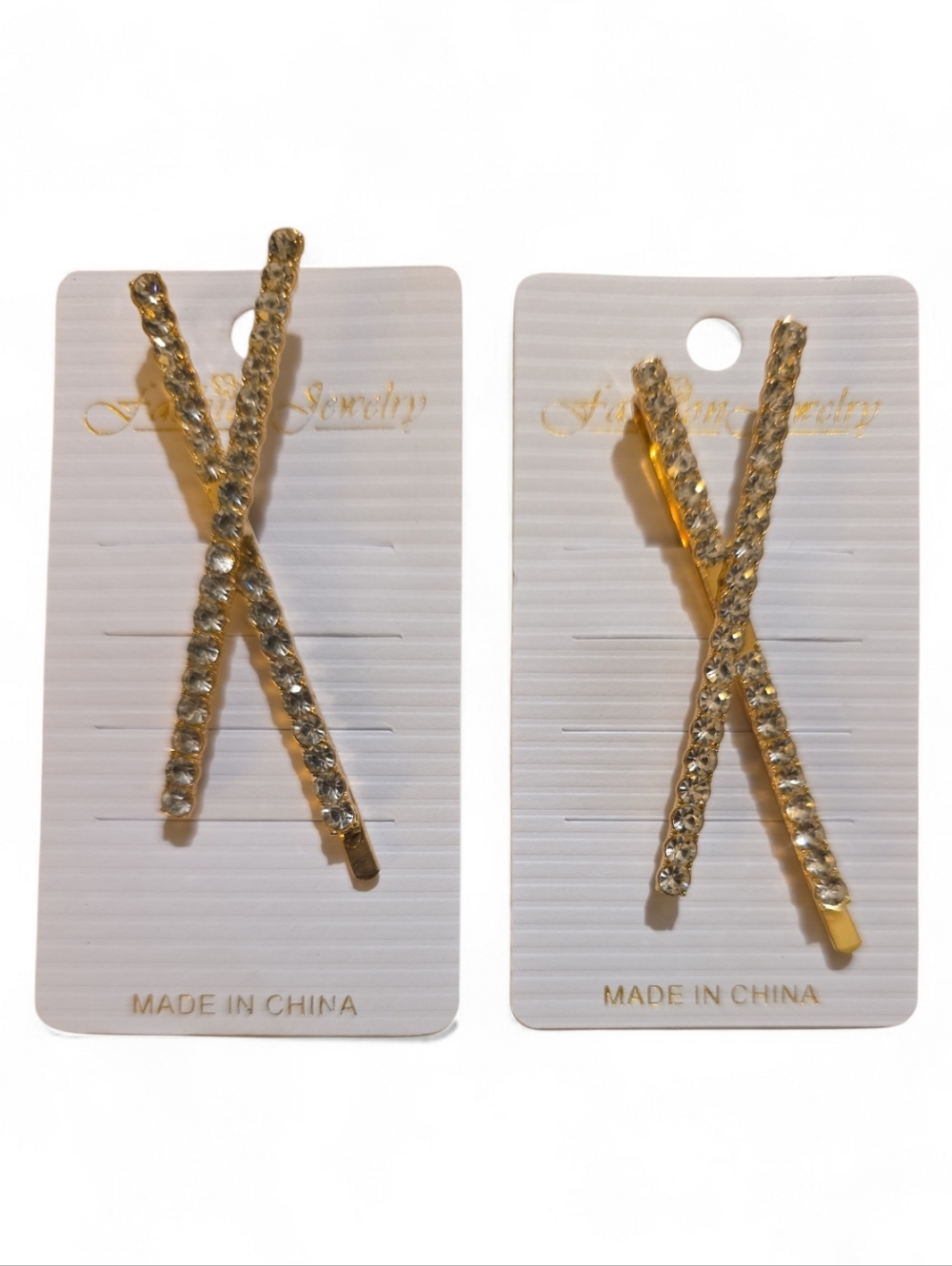Gold Rhinestone Hair Pins - Sparkling Crystal Bobby Pin